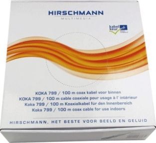 Hirschmann coax kabel KOKA 799 wit Per meter